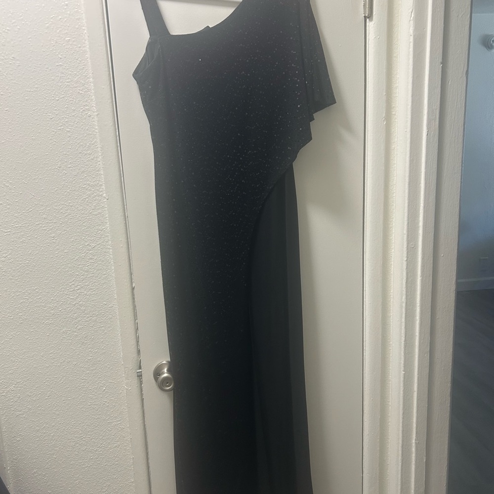 R&M Richards Black Asymmetrical ROMPER